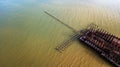 High angle view Aerial photograph of Abandoned buildings or abandoned houses