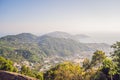 High angle view beautiful landscape of Ao Chalong bay and city sea side in Phuket Province, Thailand Royalty Free Stock Photo