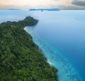 high angle view of beautiful nyang oo phee island andaman sea southern of myanmar one of most popular traveling destination Royalty Free Stock Photo