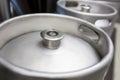 High angle view of beer keg Royalty Free Stock Photo