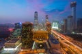 High angle view of Beijing Central Business District skyscraper Royalty Free Stock Photo