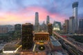 High angle view of Beijing Central Business District skyscraper Royalty Free Stock Photo