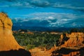 High angle view of a breathtaking wild landscape in the Tatacoa Desert, Colombia