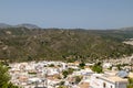 High angle view from the castle at the village Asklipio on Rhodes island Royalty Free Stock Photo