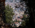 High-angle view of cityscape of Antalya from Alanya Castle Royalty Free Stock Photo