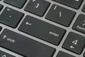 High angle view of a computer keyboard with selective focus on Enter key. Royalty Free Stock Photo