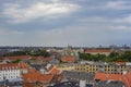 High angle view of the Copenhagen cityscape