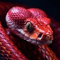 High angle view of corn snake or red rat snake Royalty Free Stock Photo