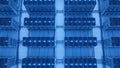 Data Center Servers Cloud Computing, IT Infrastructure, Blue Tone Royalty Free Stock Photo