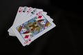 High angle view of face cards Royalty Free Stock Photo