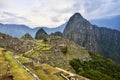 High angle view of the famous Machu Picchu Aguas in Peru Royalty Free Stock Photo