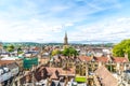 High angle view of High Street of Oxford City, UK