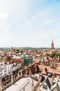 High angle view of High Street of Oxford City, UK