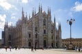 High angle view of Milan Cathedral (Duomo di Milano in Italian), Italy.