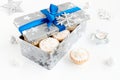 High Angle View of Mince Pies in Christmas Cookie Tin Royalty Free Stock Photo