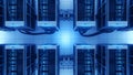 Data Center Servers Network Infrastructure, Cloud Computing Royalty Free Stock Photo