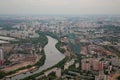 High angle view Moskva river Moscow Russia