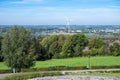 High angle view over the green surroundings of the village of Geraardsbergen, Flemish Region