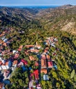 High angle view of Pedoulas village. Nicosia District, Cyprus