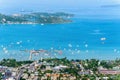 High angle view pier for tour