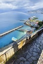 High angle view of the port at Sorrento, south of Italy Royalty Free Stock Photo