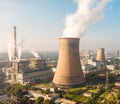 High-angle view of Qingshan power station in Wuhan, China Royalty Free Stock Photo
