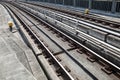 High angle view of Railway tracks Royalty Free Stock Photo