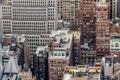 High Angle View of Rooftops and Terraces in Downtown Manhattan, New York City, USA Royalty Free Stock Photo