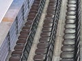 High Angle View of Rows of Chairs