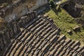 High angle view of ruins of ancient roman amphitheatre Royalty Free Stock Photo