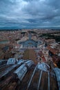 High angle view of Saint Peter& x27;s Square in Vatican City, Rome, Italy Royalty Free Stock Photo