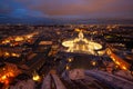 High angle view of Saint Peter& x27;s Square in Vatican City, Rome, Italy Royalty Free Stock Photo