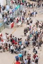 High angle view on the security check area Beijing Capital International Airport, Terminal 3