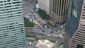 High angle view of signapore transport on road.