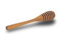 High angle view of single wooden honey dipper Royalty Free Stock Photo