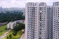 High angle view of SkyResidence in Dawson estate District 3 neighbourhood, modern public residential housing by the government Royalty Free Stock Photo