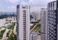 High angle view of SkyResidence in Dawson estate District 3 neighbourhood, modern public residential housing by the government Royalty Free Stock Photo