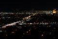 High angle View of Sparks Nevada at night.