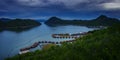 High angle view of srinakarin dam inn kanchanaburi western of thailand