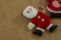 High angle view of stuffed santa claus Royalty Free Stock Photo