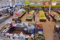 High-angle view of a supermarket in Toronto, Canada