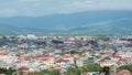 High angle view of Tachileik city. Big city for border trade to Royalty Free Stock Photo