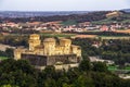 High angle view of Torrechiara castle, Parma Royalty Free Stock Photo