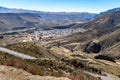 High angle view of the town of Chivay, near Colca Canyon, Peru Royalty Free Stock Photo
