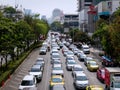 High Angle View of Traffic Jam Street in Bangkok