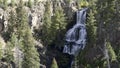 high angle view of undine falls of yellowstone national park in wyoming Royalty Free Stock Photo