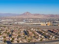 High angle view of the Vegas cityscape from Henderson View Pass