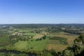 High angle view of the Vezere valley from the village of Domme in Dordogne, France Royalty Free Stock Photo
