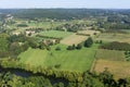 High angle view of the Vezere valley from the village of Domme in Dordogne, France Royalty Free Stock Photo