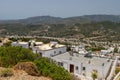 High angle view at the village Asklipio on Rhodes island Royalty Free Stock Photo